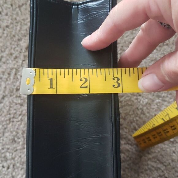 VNTG Retro 60's A Naturalizer Black Faux Suede Simulated Leather Handbag - Picture 15 of 16